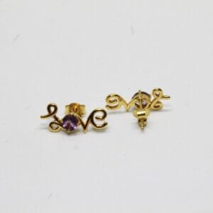 Amethyst Love earring